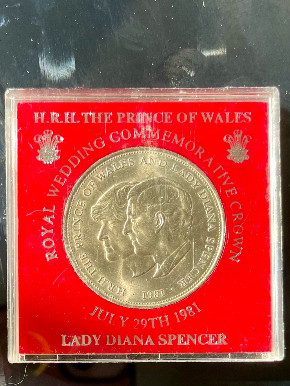 Lady Diana Spencer Commemorative Crown Coin - Red Display